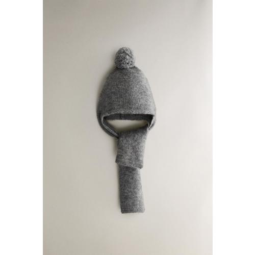 CASHMERE SCARF HAT - Gray | ZARA United States