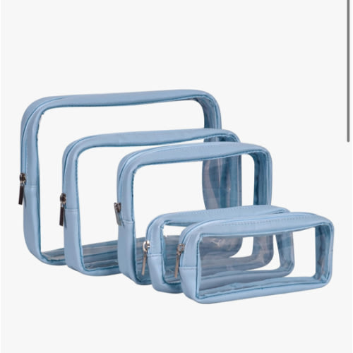 Amazon.com | Remobia Hicol TSA Approved 5-Piece Diaper Bag Organizer Pouch Set Clear Waterproof TPU Kids Toiletry Storage by Set Travel Packing Clutch Cube Bags for Baby Nursing(Cream leather) | Packing Organizers