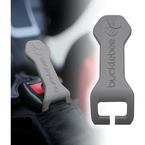 Bucklebee Easy Car Seat Buckle Release Aid for Children Unbuckle Car Seat Release Tool - Button Pusher - Opener for Nails (1 Pack Gray)
