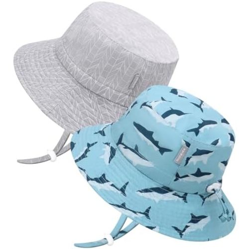 Baby Sun Hat Wide Brim Sun Protective Toddler Kids Beach Bucket Hat Summer for Boys 0-5T