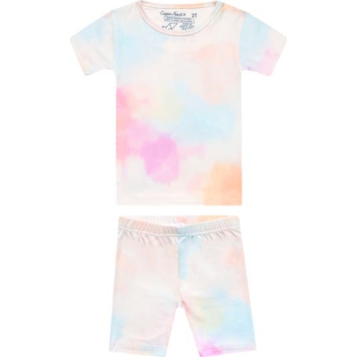 Nova Tie Dye Fitted Two-Piece Short Pajamas, 12M