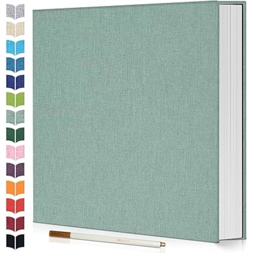 Photo Album Self Adhesive Scrapbook,120 Pages Large Photo Book for 4x6,5x7,8x10 Pictures,DIY Album for Baby Wedding Family Travel Birthday,with Metallic Pen and Scraper