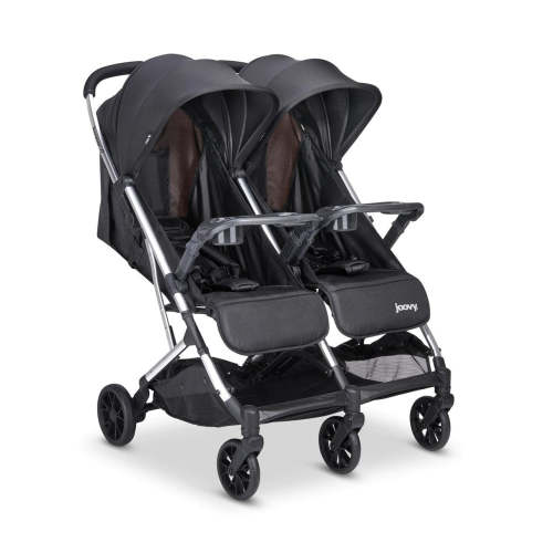 Kooper X2 Lightweight Compact Double Stroller With Trays Black