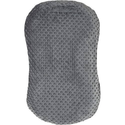 Mila Millie Water Resistant Removable Cover for Newborn Lounger | Minky Sensory Touch Slipcover for Baby Floor Seat | Premium Quality Soft Wipeable Fabric | Hypoallergenic (Stone)