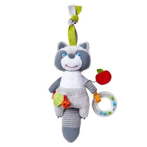 HABA Willie Raccoon Soft Dangling Figure for Crib, Stroller or Play Pen - Ages 6 Months and Up