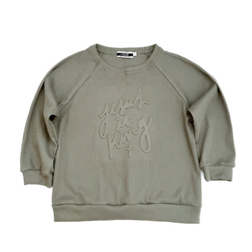 Jesus is King Waffle Crewneck – OUR HOUSE ABOVE
