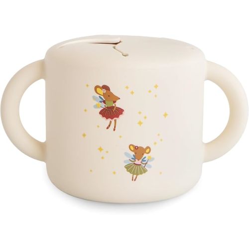 mushie Silicone Snack Cup | Spill Proof Food Container for Toddler and Baby (Fairy Mice)