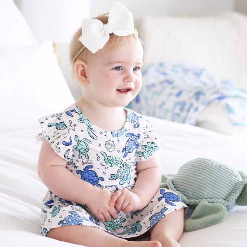 Sleeveless Twirl Bodysuit | Sea Turtle Splash