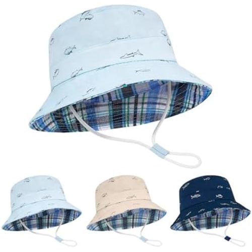 Durio Toddler Sun Hat - UPF 50+ Infant Newborn Summer Bucket Hats for Boy Girl, Wide Brim Baby Sun Hat for Beach Outdoor Play