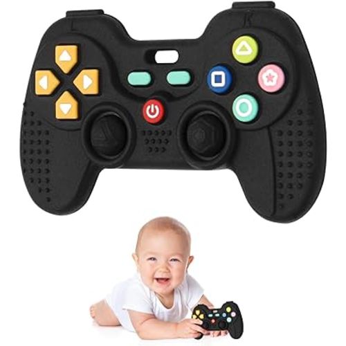 Hooku Silicone Teethers for Babies 0-6 Months, Teething Toys for Babies 6-12 Months, Baby Remote Control Toy, Infant Toys 0-3 Months, Sensory Chew Toys, Toddler Newborn Baby Girl Boy Gifts