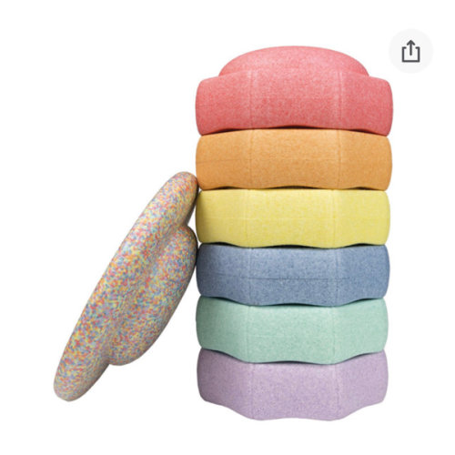 Nuby | StepPebbles and Balance Board (Pastel)