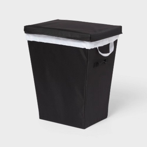 Laundry Hamper with Lift Liner and Lid Black - Brightroom™