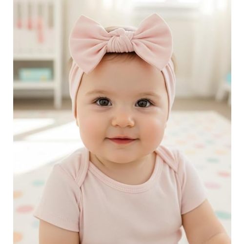 Baby Girl Headbands-Infant,Toddler Cotton Handmade Hairbands with Bows Child Hair Accessories
