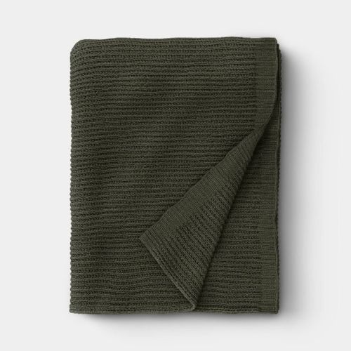 Chenille Throw Blanket Dark Sage Green - Threshold™