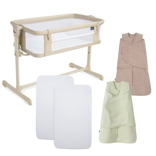 HALO BassiNest Bedside Sleeper Bundle | Swaddles & Sheets