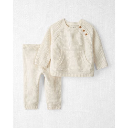 Baby Organic Cotton Sweater Knit Pullover Set in Cream
  - Little Planet | Carter's