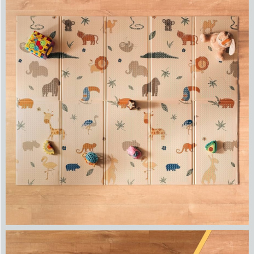 Nuby Tapete reversible para bebé, 77 x 58 pulgadas, plegable y ligero, tapete de juego para bebé para el suelo, fácil almacenamiento y viaje, estrellas y cielo