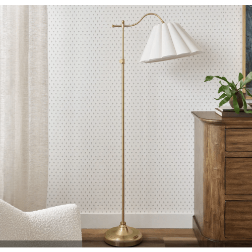 Odette Floor Lamp with Scallop Shade