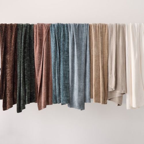 Luxe Chenille Throws - Ocean