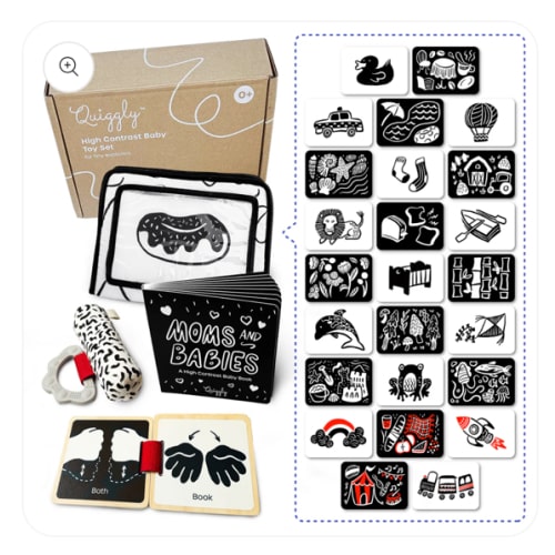 High Contrast Newborn Toy Set – Quiggly