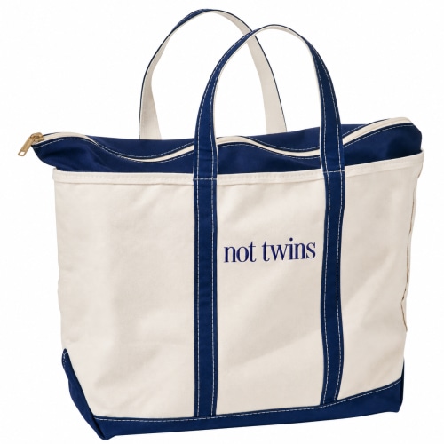 Personalized Diaper Bag: Boat and Tote®, Zip-Top (Large + Long + Times Bold + not twins)