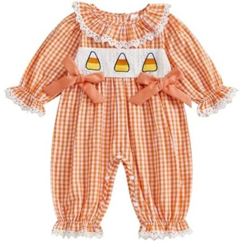 Halloween Baby Girl Outfit Newborn Romper Jumpsuits One Piece Clothes Fall Cute Infant Clothing
