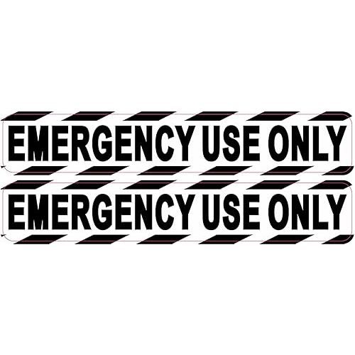 StickerTalk Emergency Use Only Stickers, 1 Sheet of 2 Stickers, Each 6 inches by 1 inch