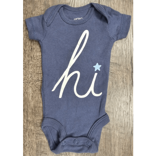 Baby Boy Clothes Carter's Preemie Dark Blue Hi Bodysuit