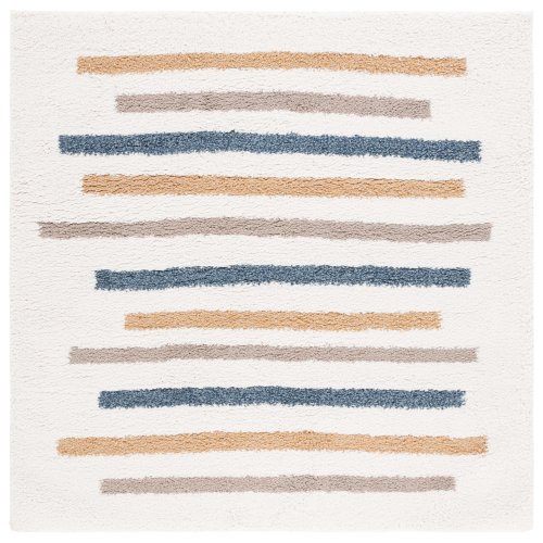 SAFAVIEH Calico Shag Haricleea Stripe 1.5-inch Thick Rug