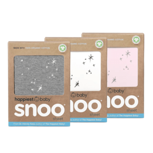 SNOO 3-Pack of Fitted Sheets in graphite/ivory/rose