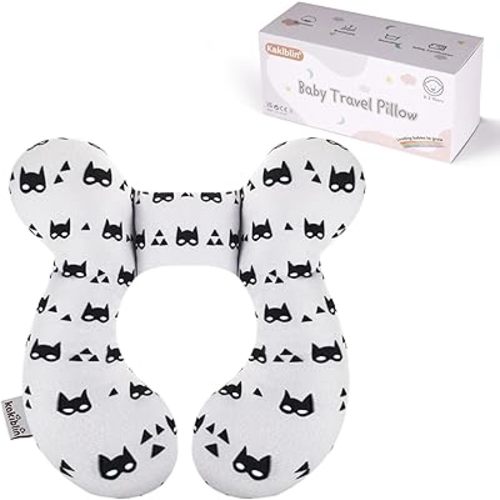 KAKIBLIN Baby Travel Pillow for Head and Neck, Upgraded Baby Support Pillow, Baby Neck Pillows for Car Seat,Pushchair,Travel, Grey