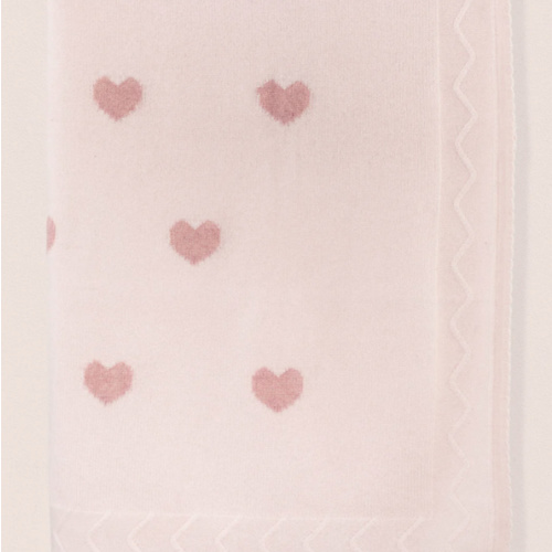 Hearts Pink Cashmere Blanket – Fleurisse by Spring Flowers