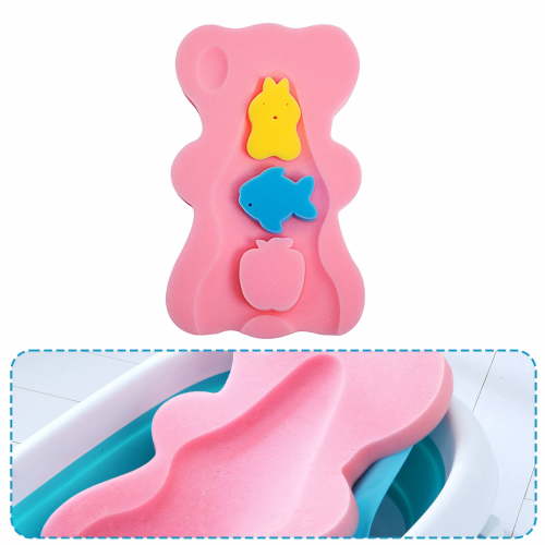 ACDANC Bath Sponge,Effortless Bathing for New Moms Baby Bath Sponge,Soft and Skin-Friendly Texture Baby Bath,Pink