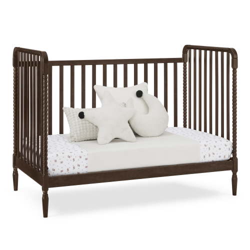 Delta Children Lily 4-in-1 Convertible Crib - Greenguard Gold Certified, Walnut Espresso
