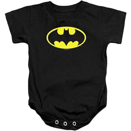 Batman Classic Logo Infant Baby Boys Onesie Snapsuit & Stickers