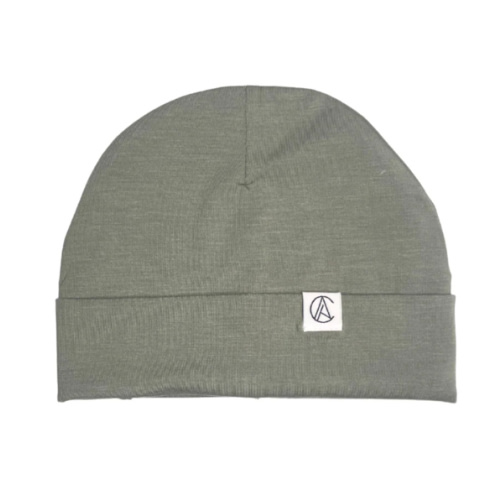 Satin Lined Jersey Beanie-Thyme – Aarin & Co.