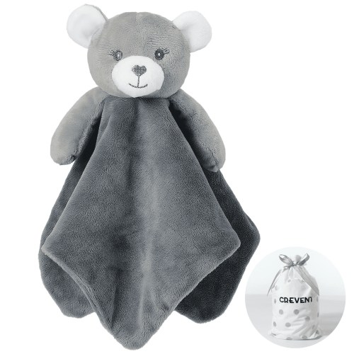 CREVENT Plush Ring Baby Security Blanket for Baby Boys and Girls, Baby shower Birthday Gift, Unisex, Ring Bear