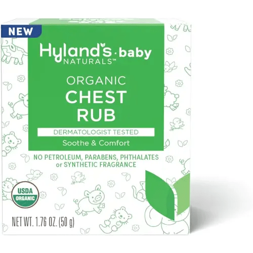 Hyland's Baby Organic Chest Rub, Soothe and Comfort, with Organic Lavender, Peppermint, and Chamomile Flower Oil, Safe and Gentle, Dermatologist Tested, 1.76 Oz, Infant