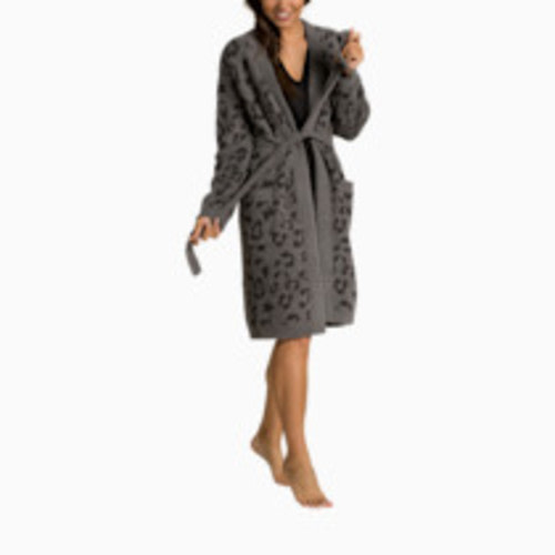 Barefoot Dreams CozyChic Barefoot In The Wild Robe - Graphite/Carbon, L