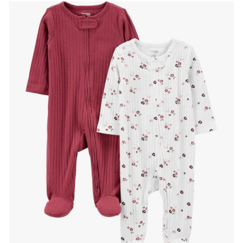 Simple Joys by Carter's baby-boys 2-pack 2-way Zip Textured Sleep and Play