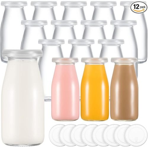 Zubebe 12 Pack 6 oz Glass Jars with 24 Lids