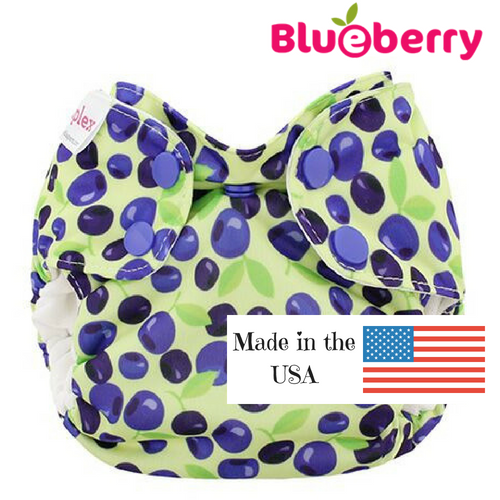 Blueberry NEWBORN Simplex Organic All-in-One Diaper |Jillian's Drawers
