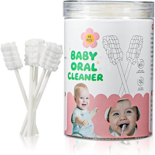 Baby Tongue & Mouth Cleaner, 48pcs Gauze Swabs, 0-36 Months
