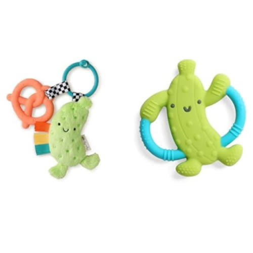 Itzy Ritzy Pickle Bundle - Includes Plush Pickle Toy with Teether & Pickle-Shaped Handled Teether