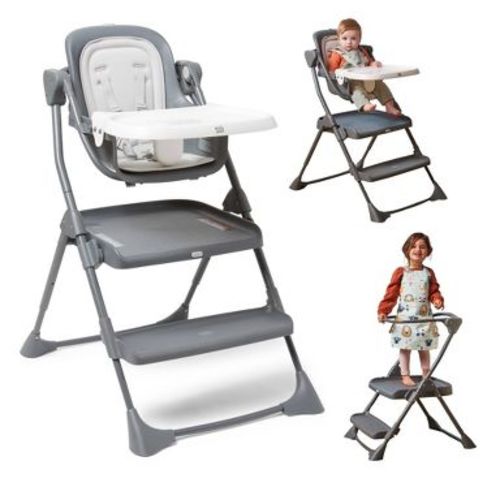 The First Years Happy Heights High Chair & Toddler Tower - Gray