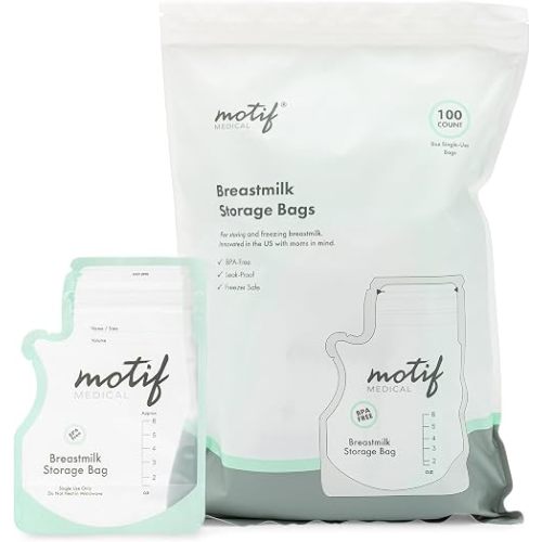 Motif Medical Breastmilk Storage Bags, 100 Count