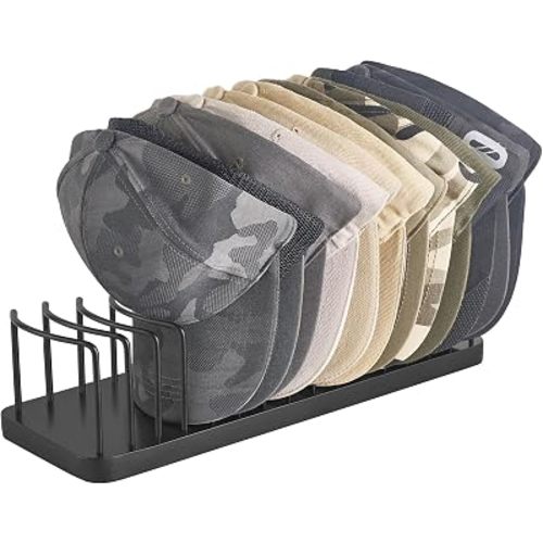 Mkono Hat Organizer for Baseball Caps, Hat Holder Storage for Closet, Black