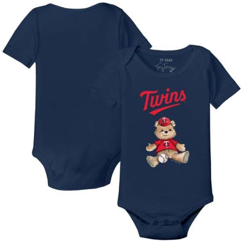 Infant Minnesota Twins Tiny Turnip Navy Teddy Boy Bodysuit