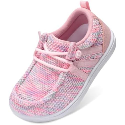 Leisfit Toddler Barefoot Shoes Wide Toe Box Slip-On Loafers for Boys Girls