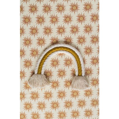 Soft Yellow Sun Print Crib Sheet  Rust Nursery  Neutral - Etsy